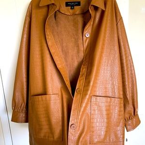 Andrew Marc New York brown leather coat!